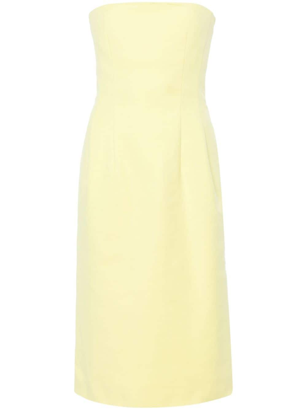 Sportmax bandeau-style midi dress - Yellow von Sportmax