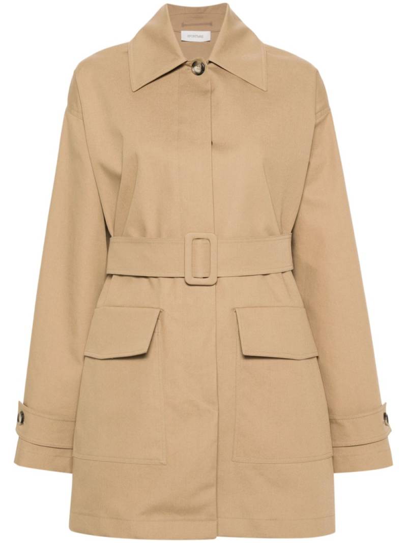 Sportmax belted cotton coat - Neutrals von Sportmax