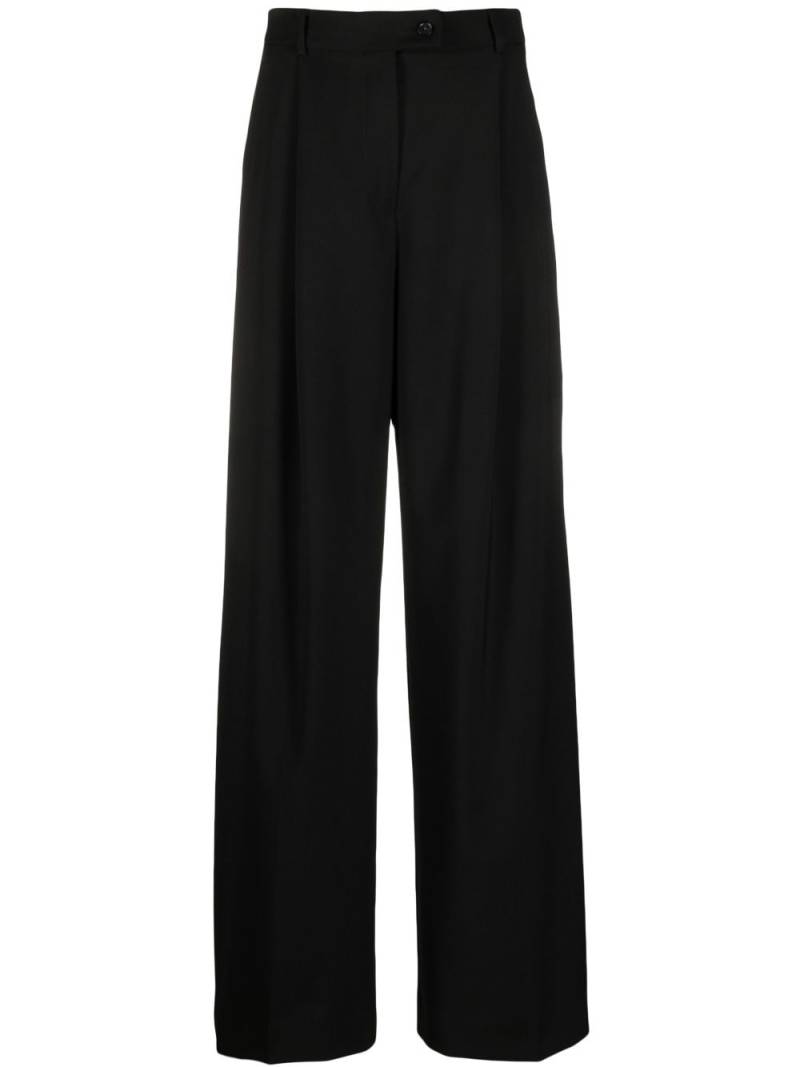 Sportmax box-pleat wool palazzo pants - Black von Sportmax