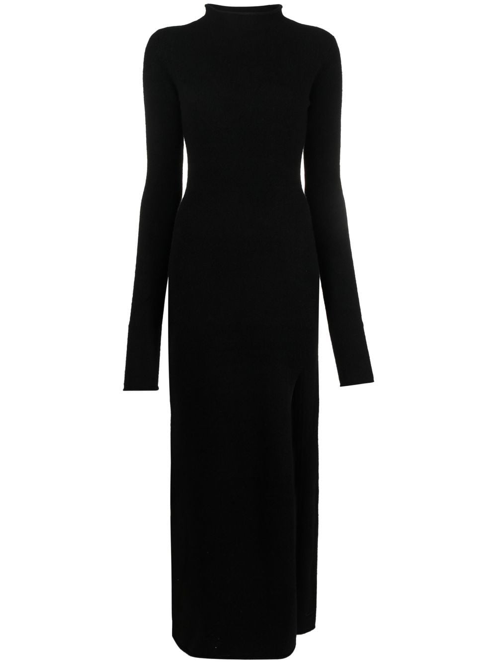 Sportmax cashmere side-slit midi dress - Black von Sportmax