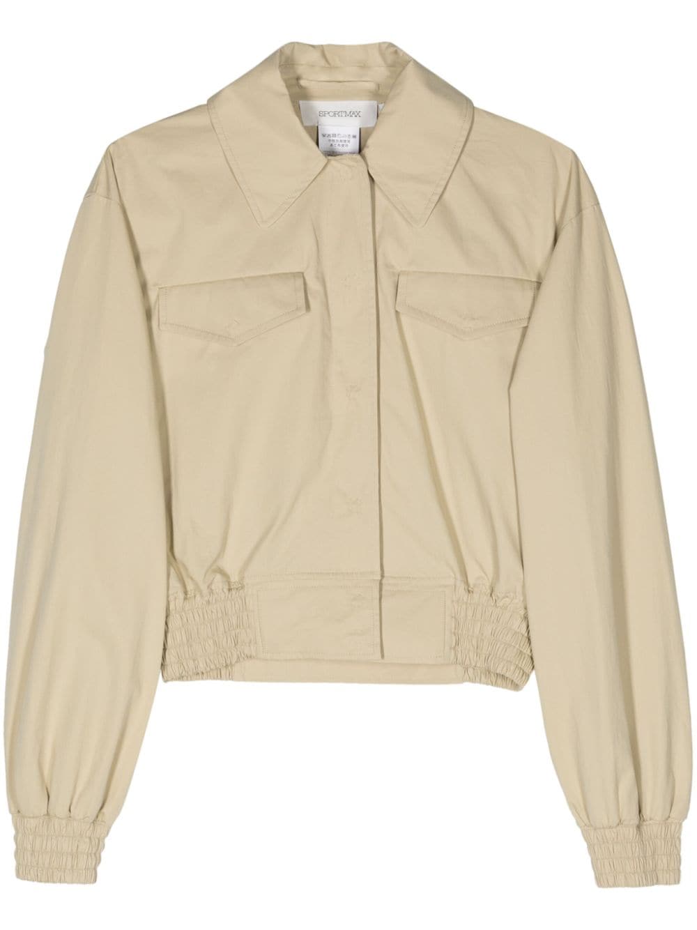 Sportmax cropped elasticated shirt jacket - Neutrals von Sportmax