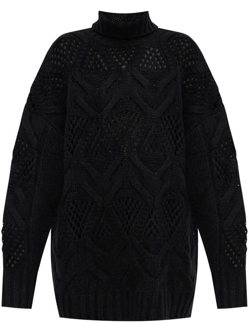 Sportmax diamond-knit maxi jumper - Black von Sportmax