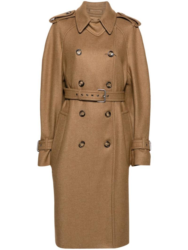 Sportmax double-breasted twill trench coat - Neutrals von Sportmax