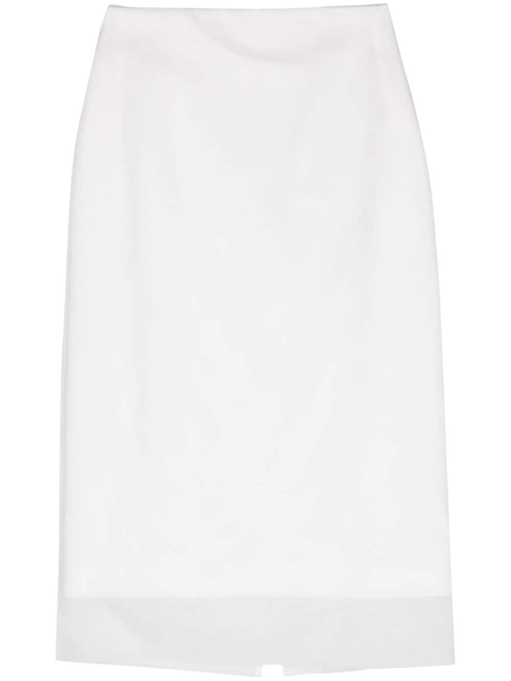 Sportmax double-layer pencil skirt - White von Sportmax