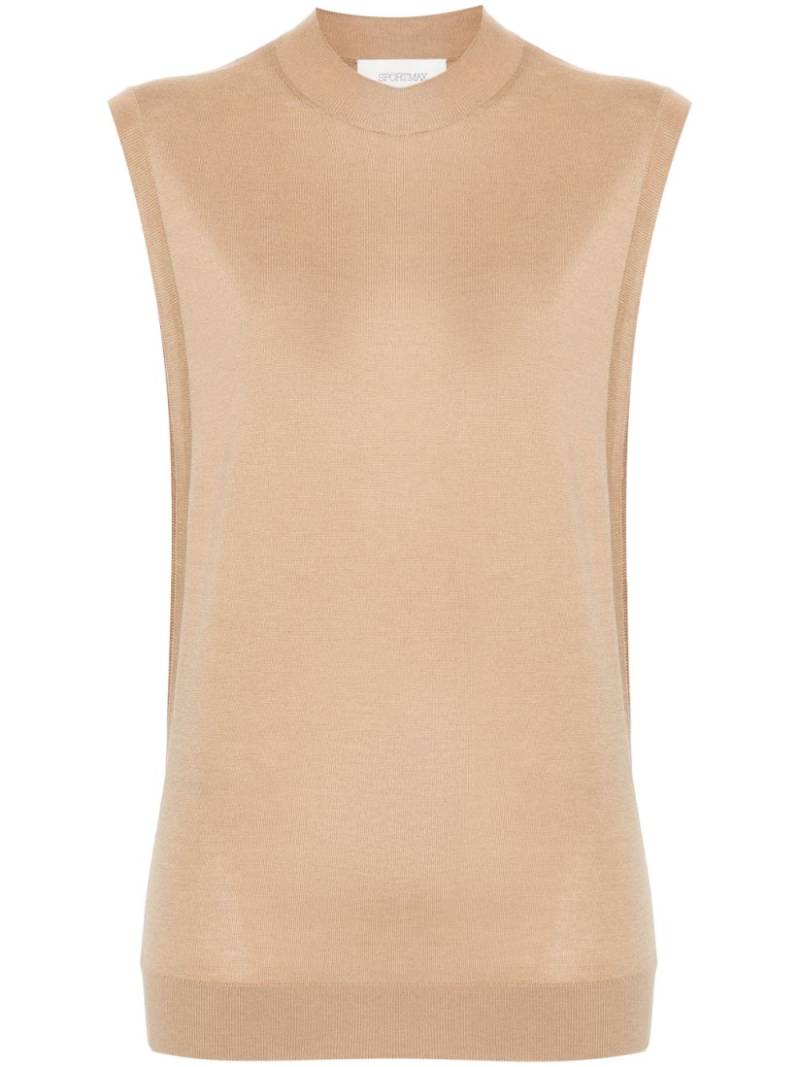 Sportmax fine-knit cut-out top - Neutrals von Sportmax