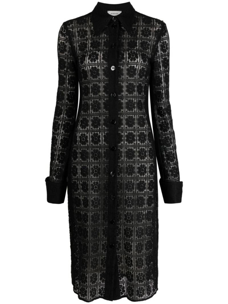 Sportmax floral-lace midi dress - Black von Sportmax