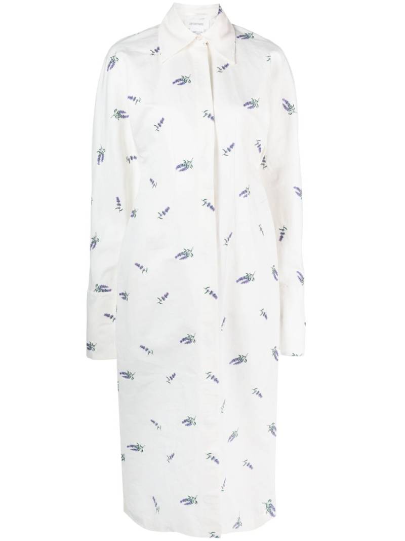 Sportmax floral-print shirt dress - Neutrals von Sportmax