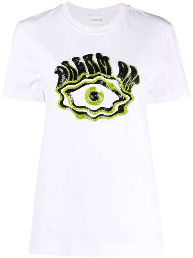 Sportmax graphic-print cotton T-shirt - White von Sportmax