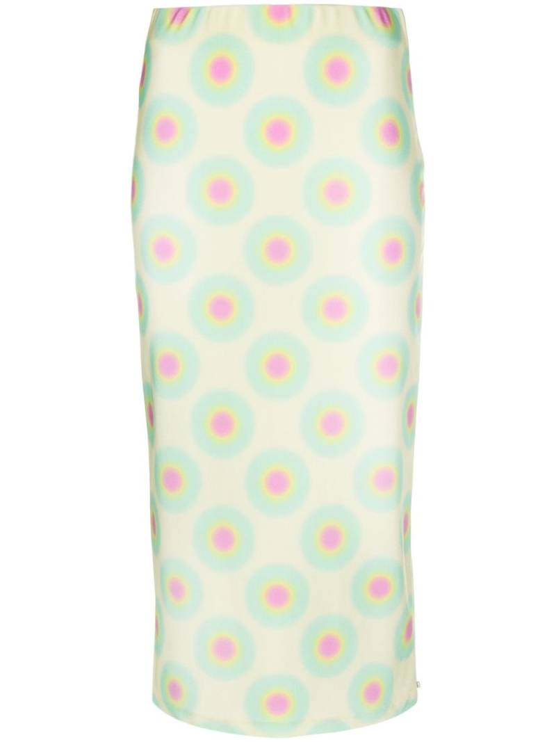 Sportmax graphic-print midi skirt - Yellow von Sportmax