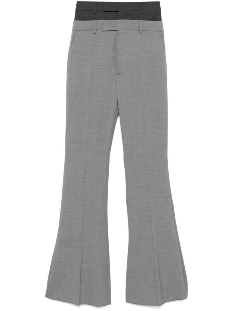 Sportmax layered-effect flared trousers - Grey von Sportmax