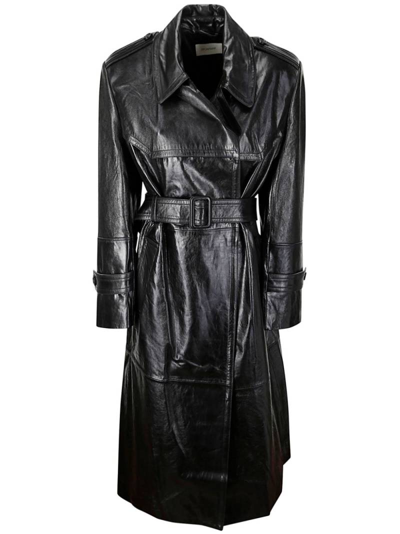 Sportmax leather trench coat - Black von Sportmax