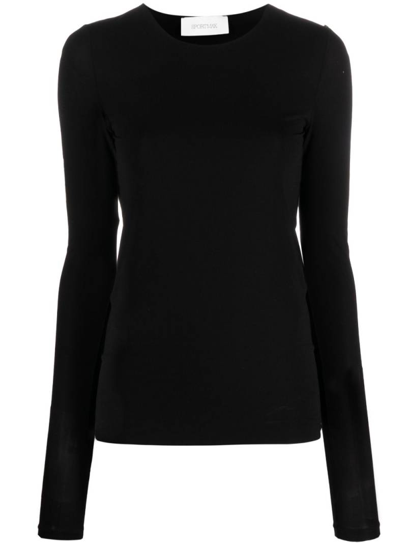 Sportmax long-sleeve jersey top - Black von Sportmax