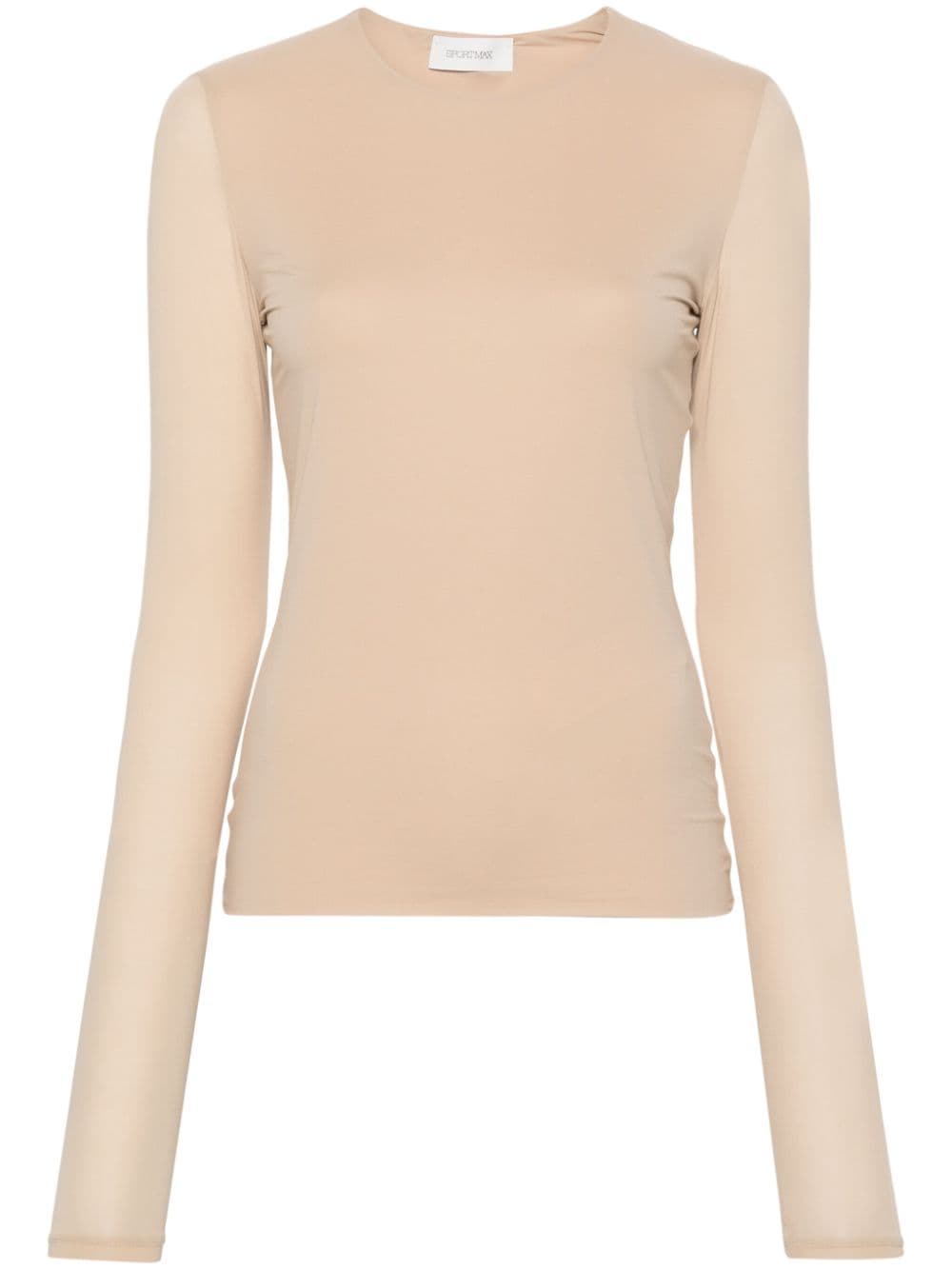 Sportmax long-sleeved stretch T-Shirt - Neutrals von Sportmax