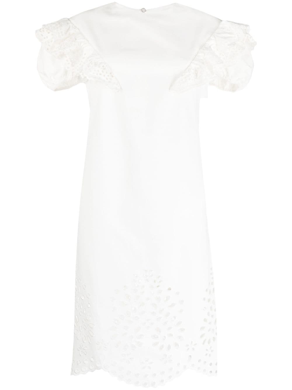 Sportmax open-knit shift midi dress - White von Sportmax