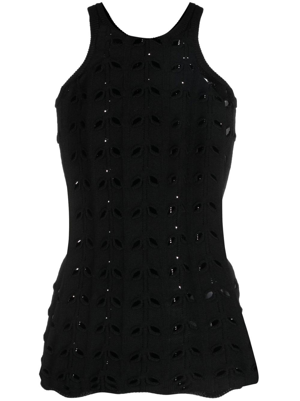 Sportmax openwork crochet-knit top - Black von Sportmax