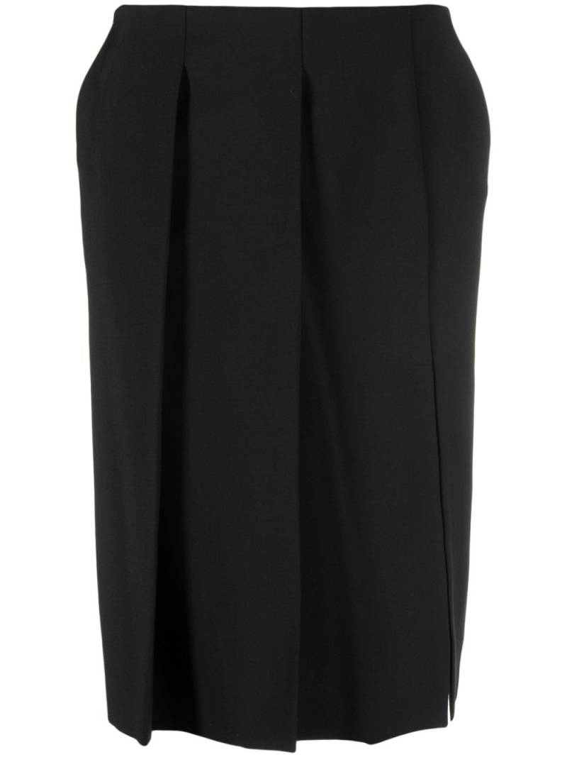 Sportmax pleated virgin wool skirt - Black von Sportmax