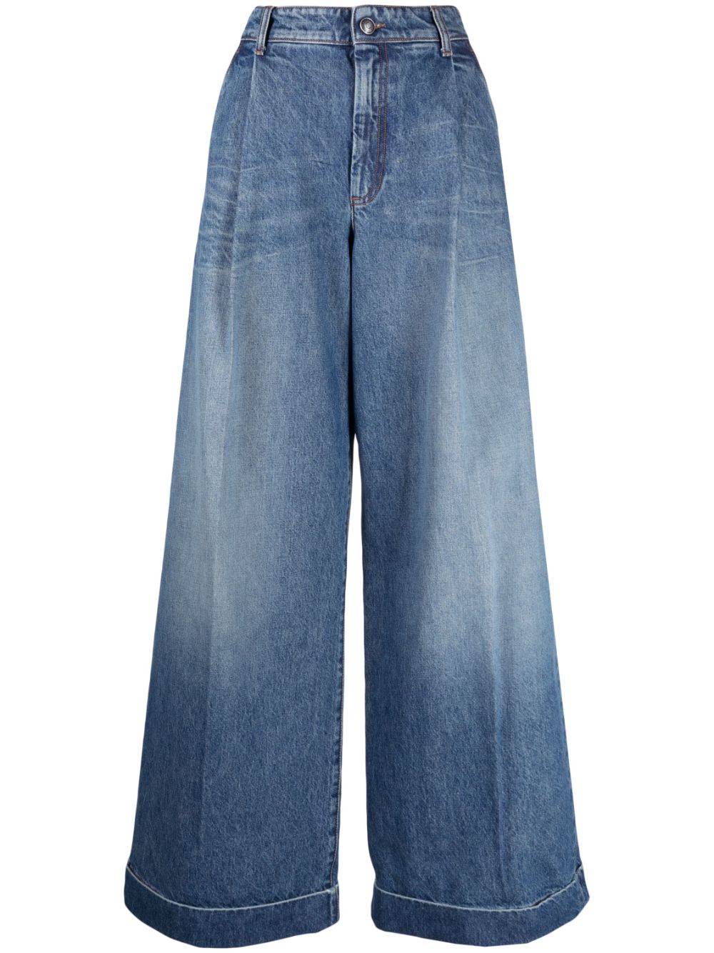 Sportmax pleated wide-leg jeans - Blue von Sportmax