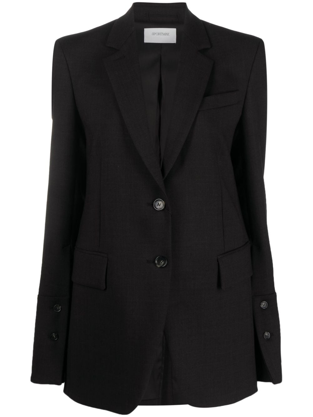 Sportmax single-breasted crepe blazer - Brown von Sportmax