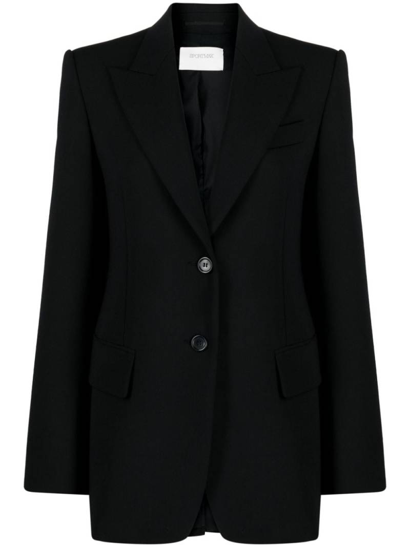 Sportmax single-breasted wool blazer - Black von Sportmax