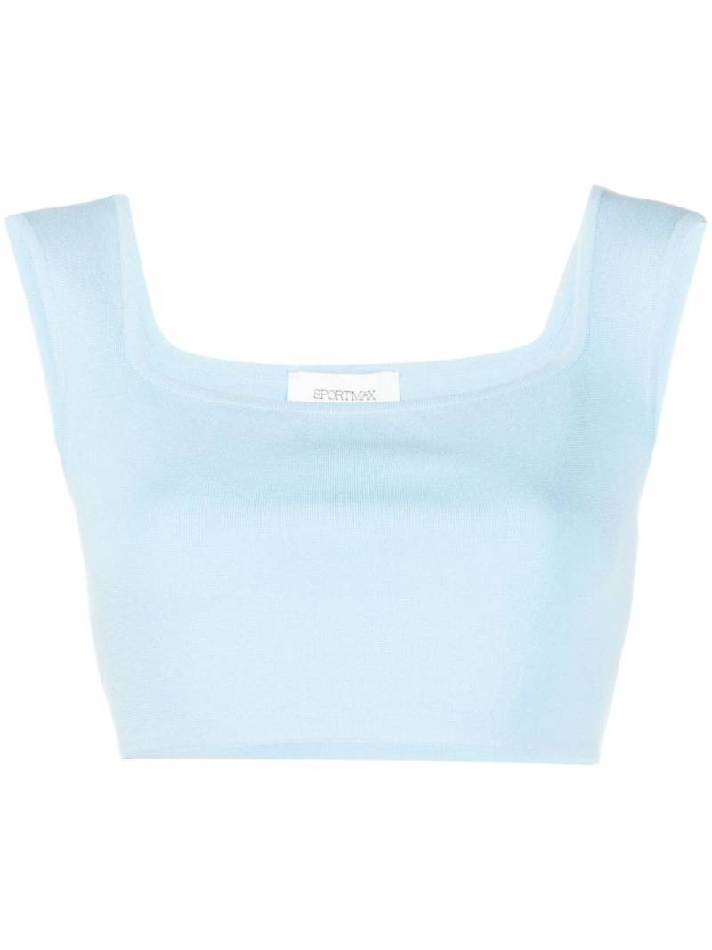 Sportmax square-neck cropped vest top - Blue von Sportmax