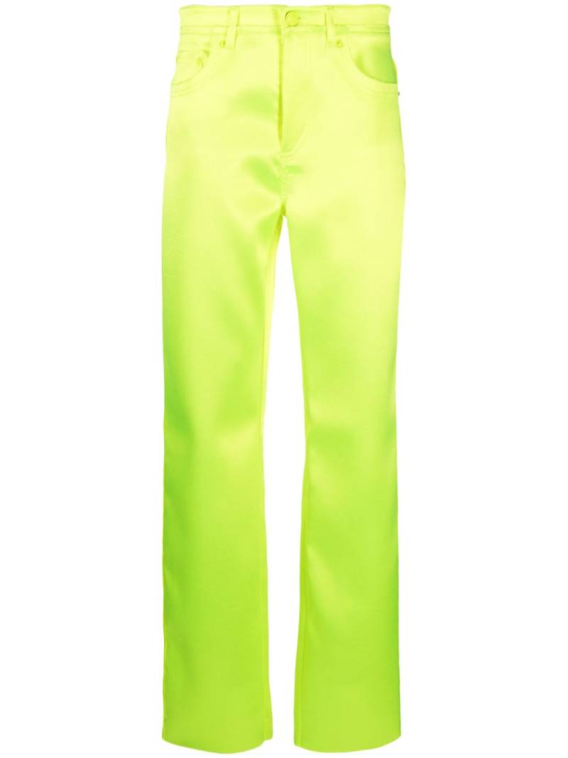 Sportmax technical duchess satin trousers - Yellow von Sportmax