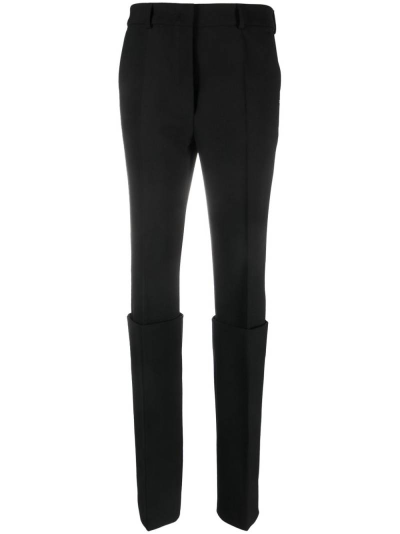 Sportmax turn-up hem slim-fit trousers - Black von Sportmax