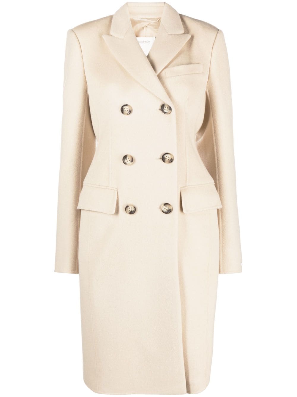 Sportmax virgin-wool double-breasted coat - Neutrals von Sportmax