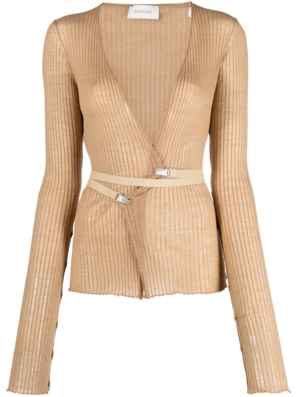 Sportmax wool-blend belted cardigan - Neutrals von Sportmax