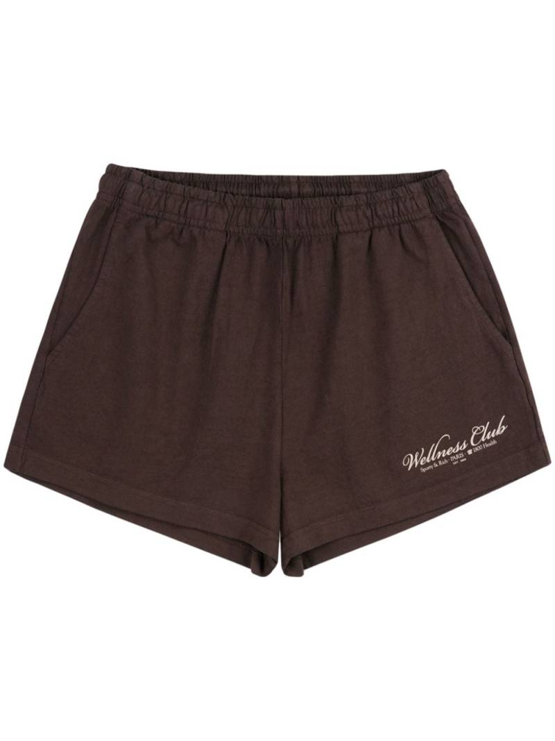 Sporty & Rich 1800 Health cotton shorts - Brown von Sporty & Rich