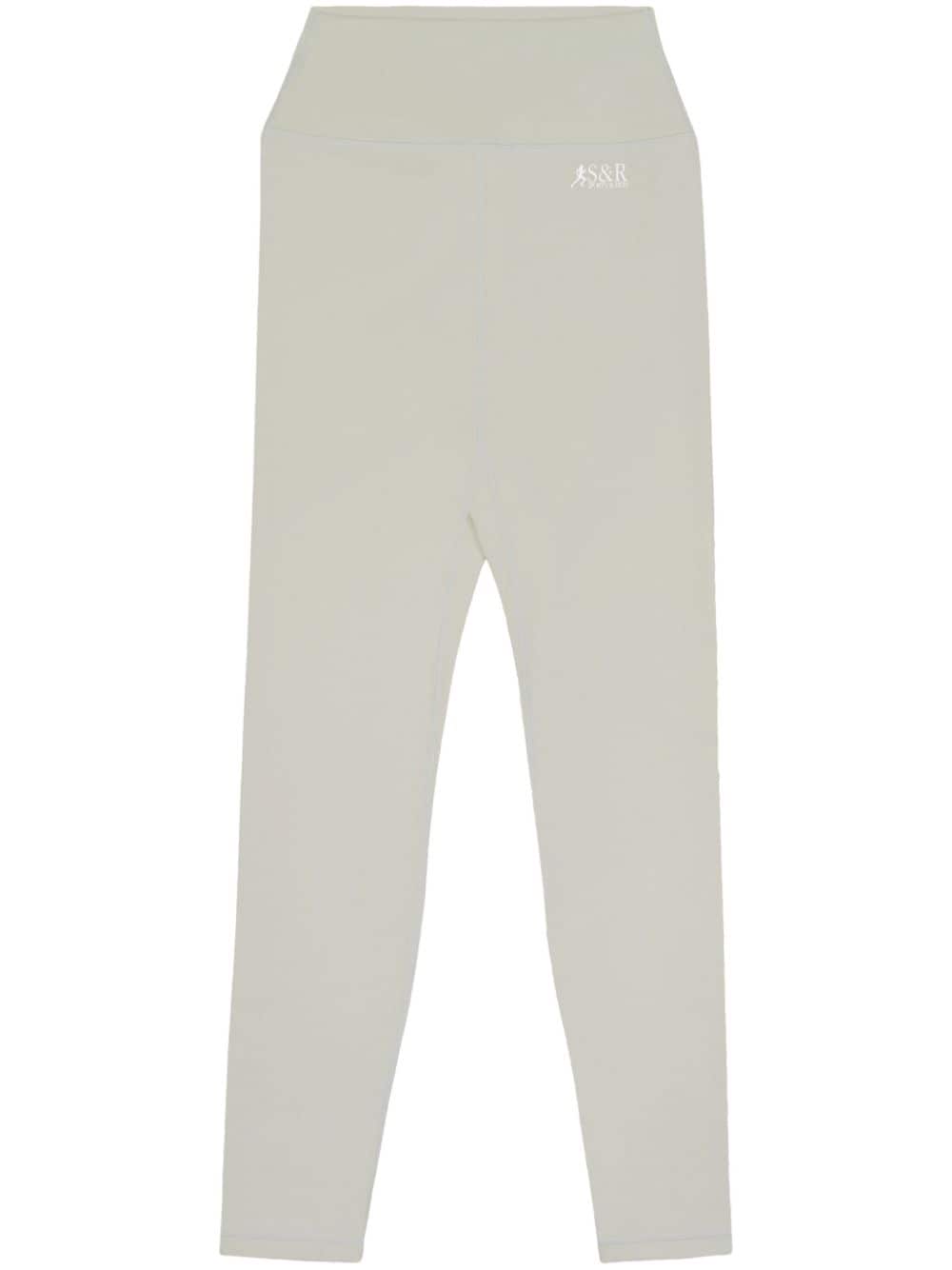 Sporty & Rich Action logo-print leggings - Neutrals von Sporty & Rich