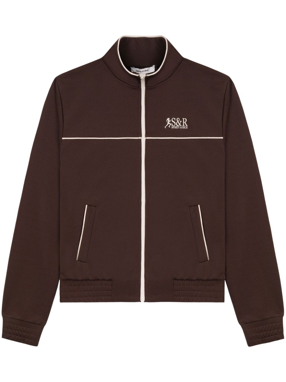 Sporty & Rich Action logo-print track jacket - Brown von Sporty & Rich