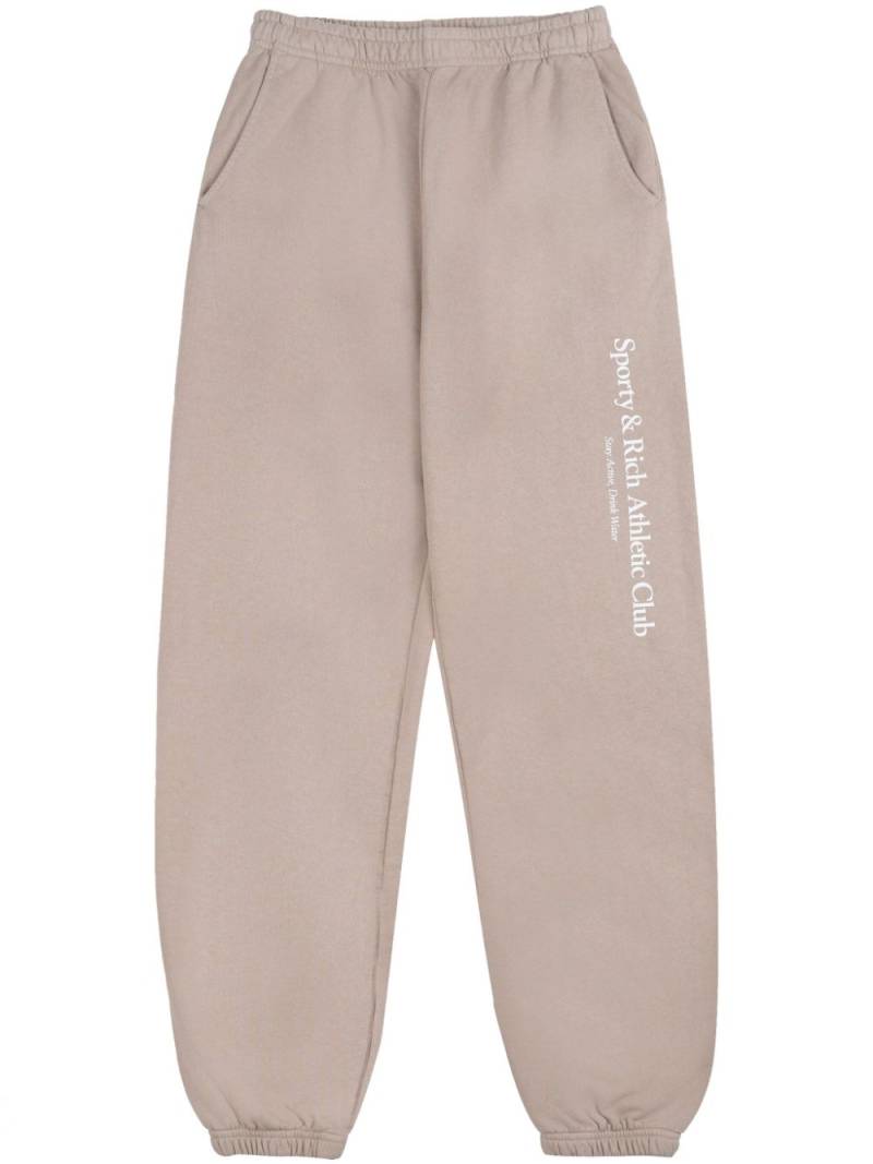 Sporty & Rich Athletic Club cotton track pants - Neutrals von Sporty & Rich