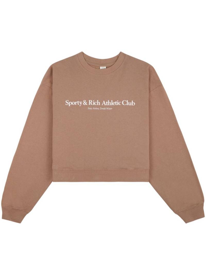 Sporty & Rich Athletic Club cropped sweatshirt - Brown von Sporty & Rich