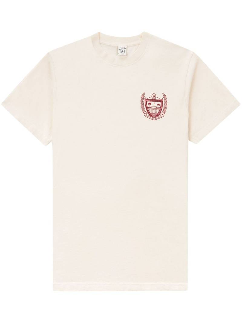 Sporty & Rich Beverly Hills cotton T-shirt - Neutrals von Sporty & Rich