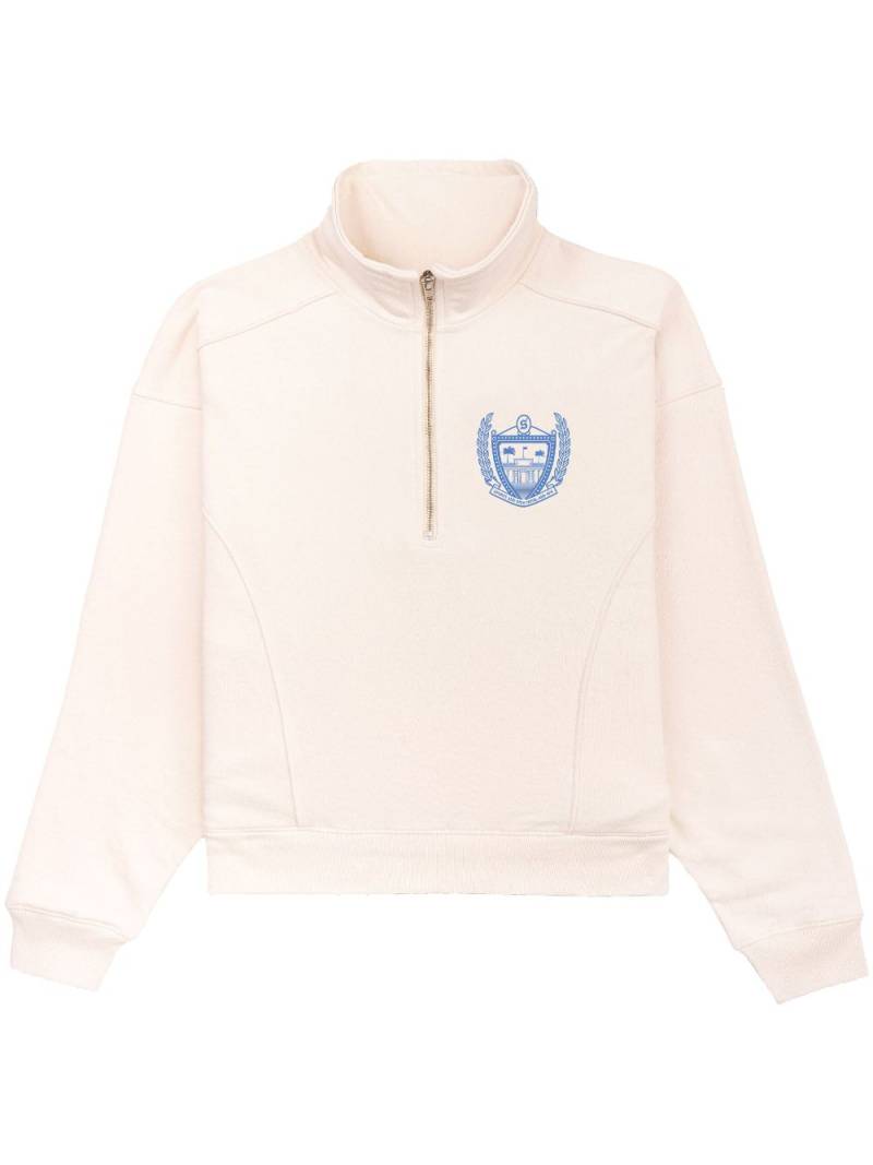 Sporty & Rich Beverly Hills logo-print jumper - Neutrals von Sporty & Rich