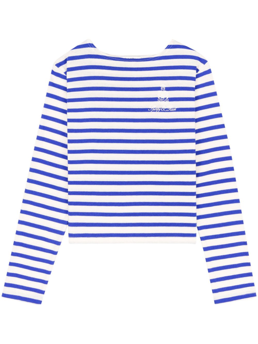 Sporty & Rich Breton stripe-print T-Shirt - Blue von Sporty & Rich