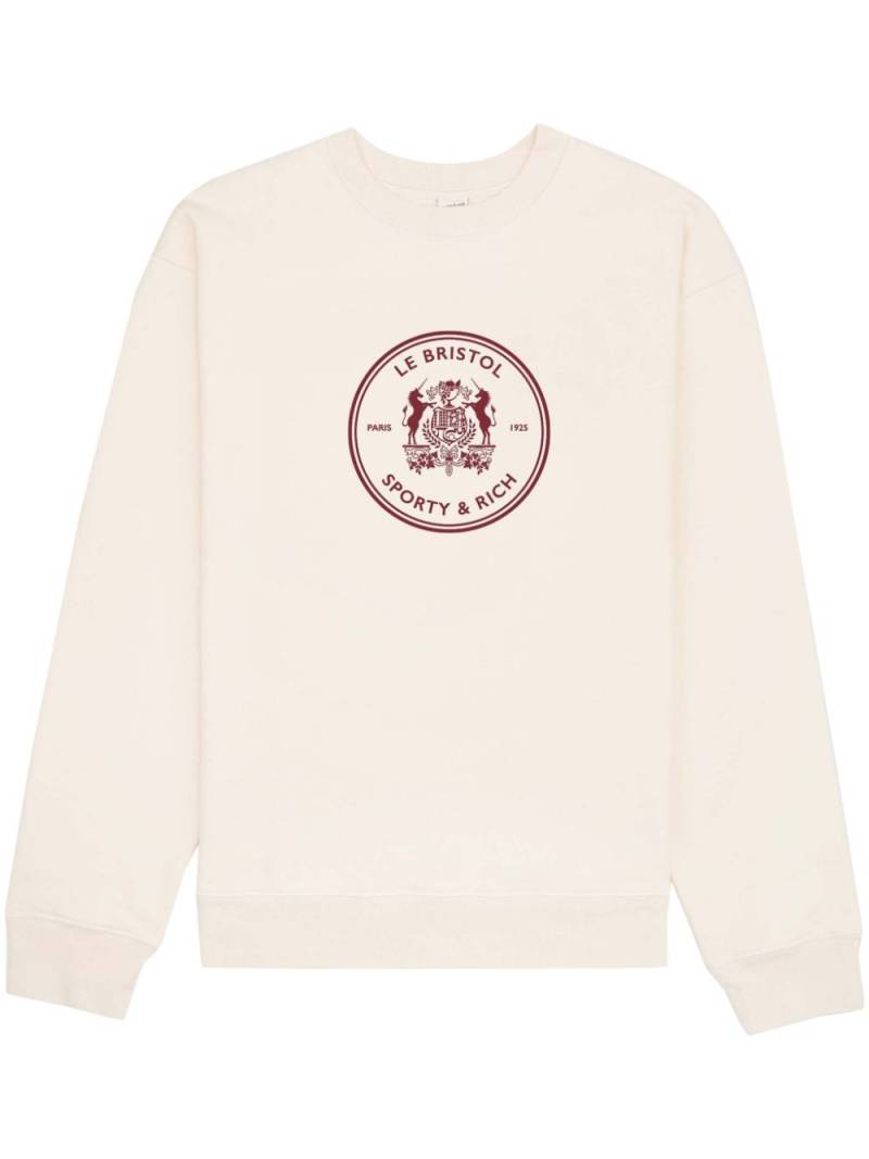 Sporty & Rich Bristol Crest sweatshirt - Neutrals von Sporty & Rich