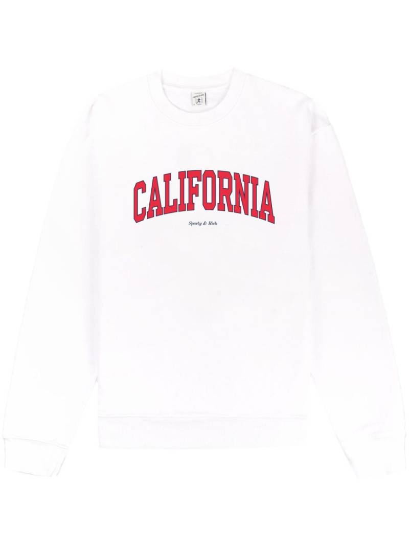 Sporty & Rich California cotton sweatshirt - White von Sporty & Rich