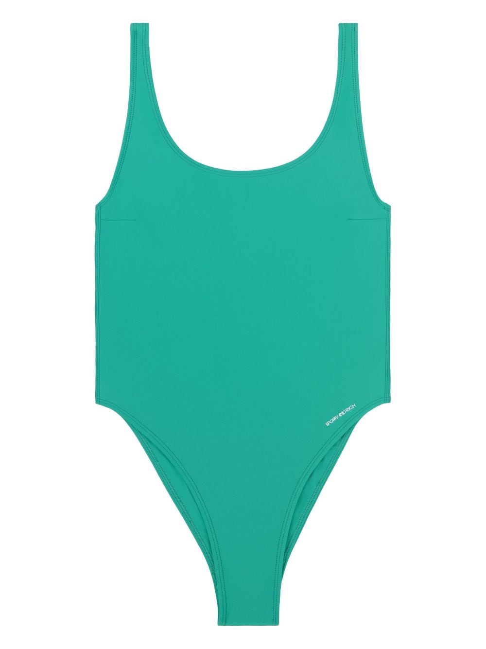 Sporty & Rich Carla logo-print swimsuit - Green von Sporty & Rich