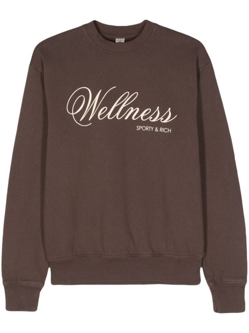 Sporty & Rich Carlyle Crewneck cotton sweatshirt - Brown von Sporty & Rich