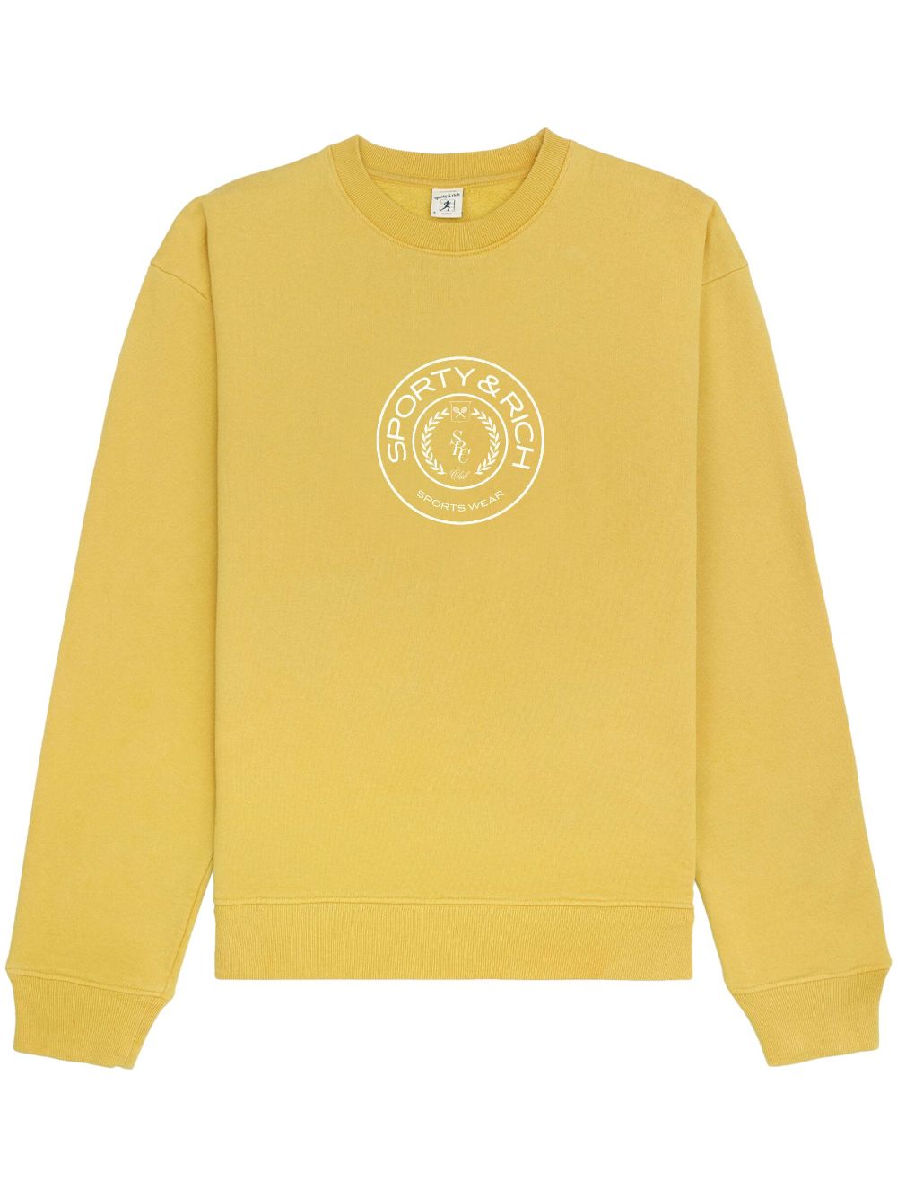 Sporty & Rich Connecticut Crest crew-neck sweatshirt - Yellow von Sporty & Rich