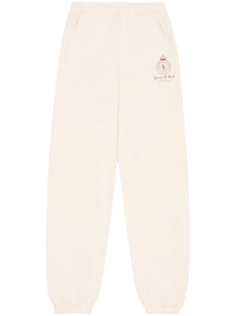 Sporty & Rich Crown cotton trackpant - Neutrals von Sporty & Rich