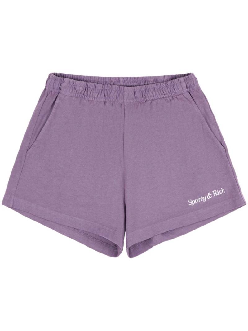 Sporty & Rich Disco logo-embroidered shorts - Purple von Sporty & Rich