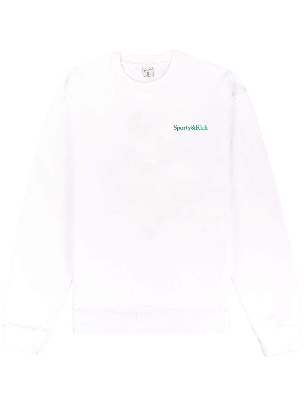 Sporty & Rich Drink More Water cotton sweatshirt - White von Sporty & Rich