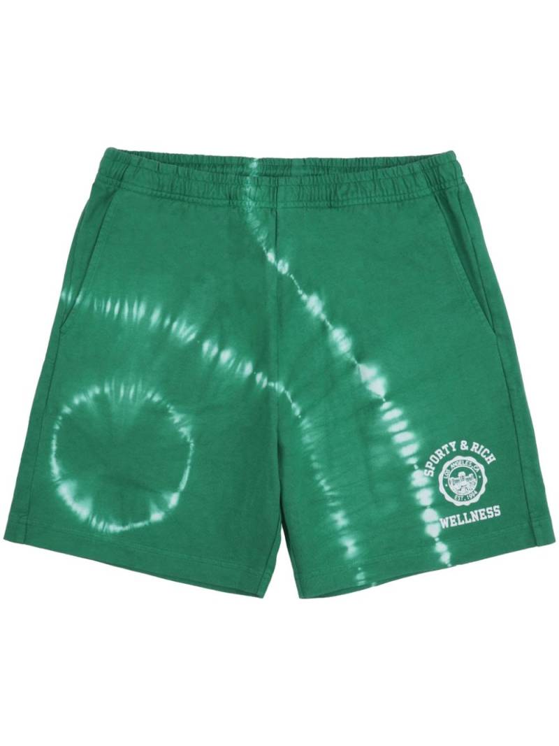 Sporty & Rich Emblem cotton track shorts - Green von Sporty & Rich