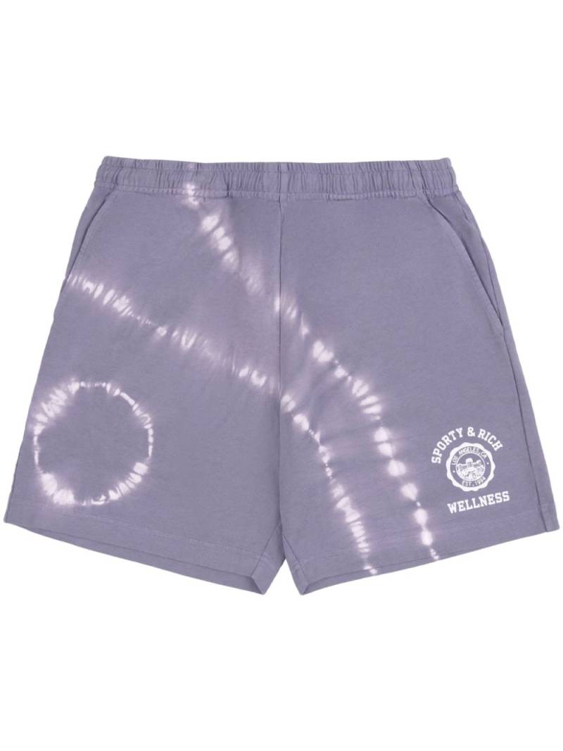 Sporty & Rich Emblem cotton track shorts - Purple von Sporty & Rich