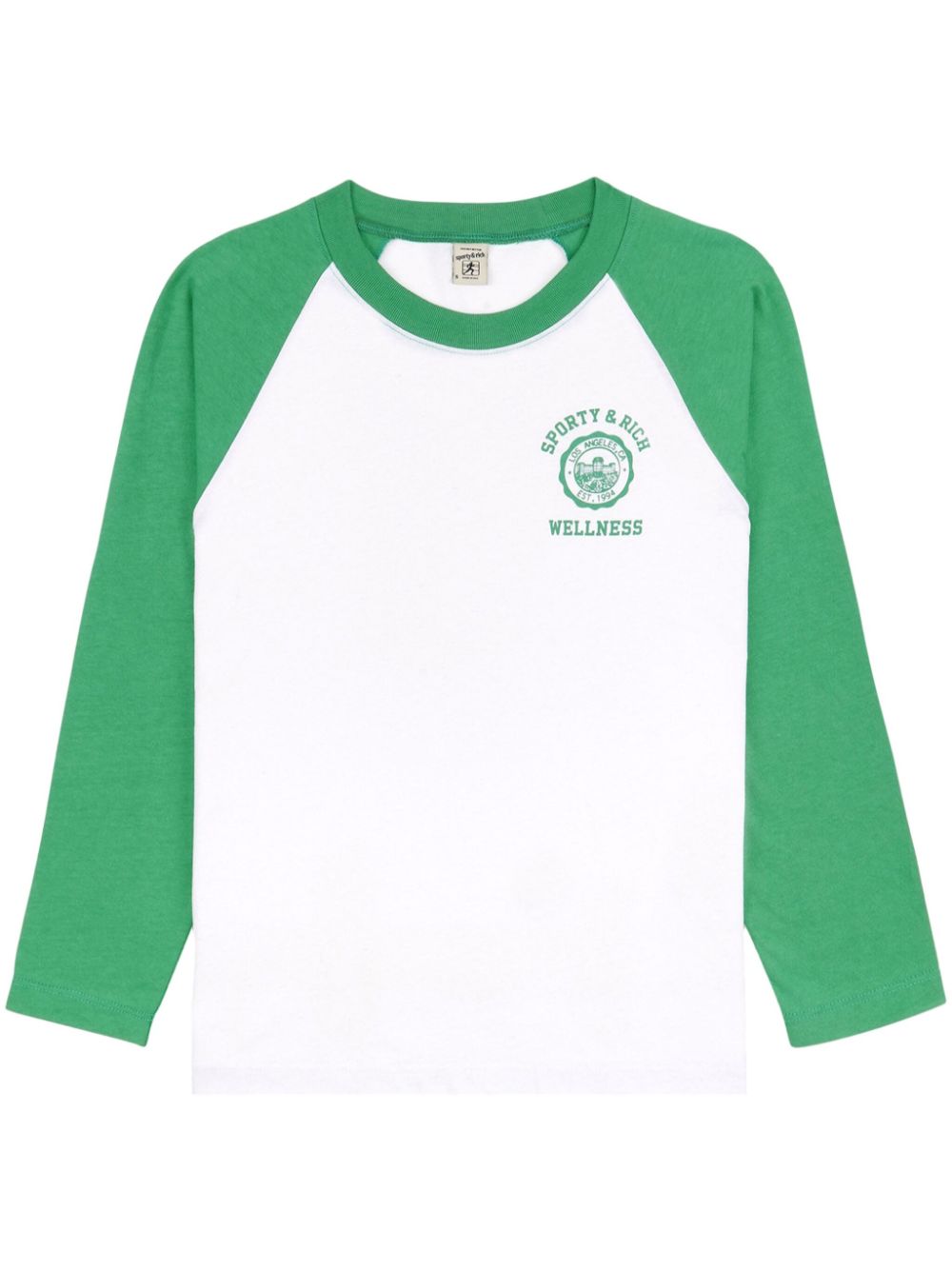 Sporty & Rich Emblem logo-print T-shirt - Green von Sporty & Rich