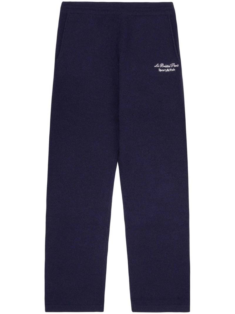 Sporty & Rich Faubourg cashmere track pants - Blue von Sporty & Rich