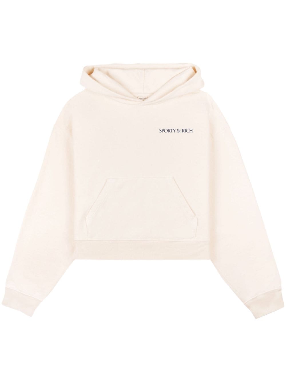 Sporty & Rich H&W Club cropped cotton hoodie - Neutrals von Sporty & Rich