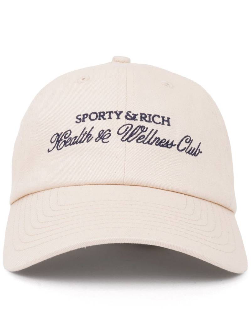 Sporty & Rich H&W Club logo-embroidered cap - Neutrals von Sporty & Rich